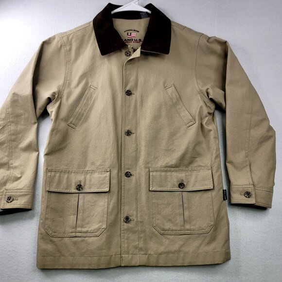 E-Land U.S.A. Other - E-Land U.S.A. Authentic Brand Boys Beige Barn Jacket Corduroy Collar Size 8